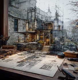 Architect combining imagination with rules